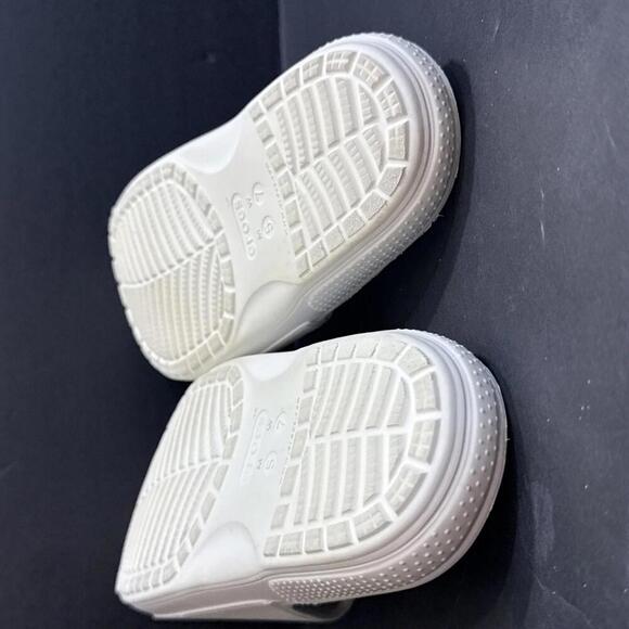 Crocs Iconic Classic Comfort Waterproof White One Strap Sandal Slides Shoe W7 M5 - Picture 10 of 11